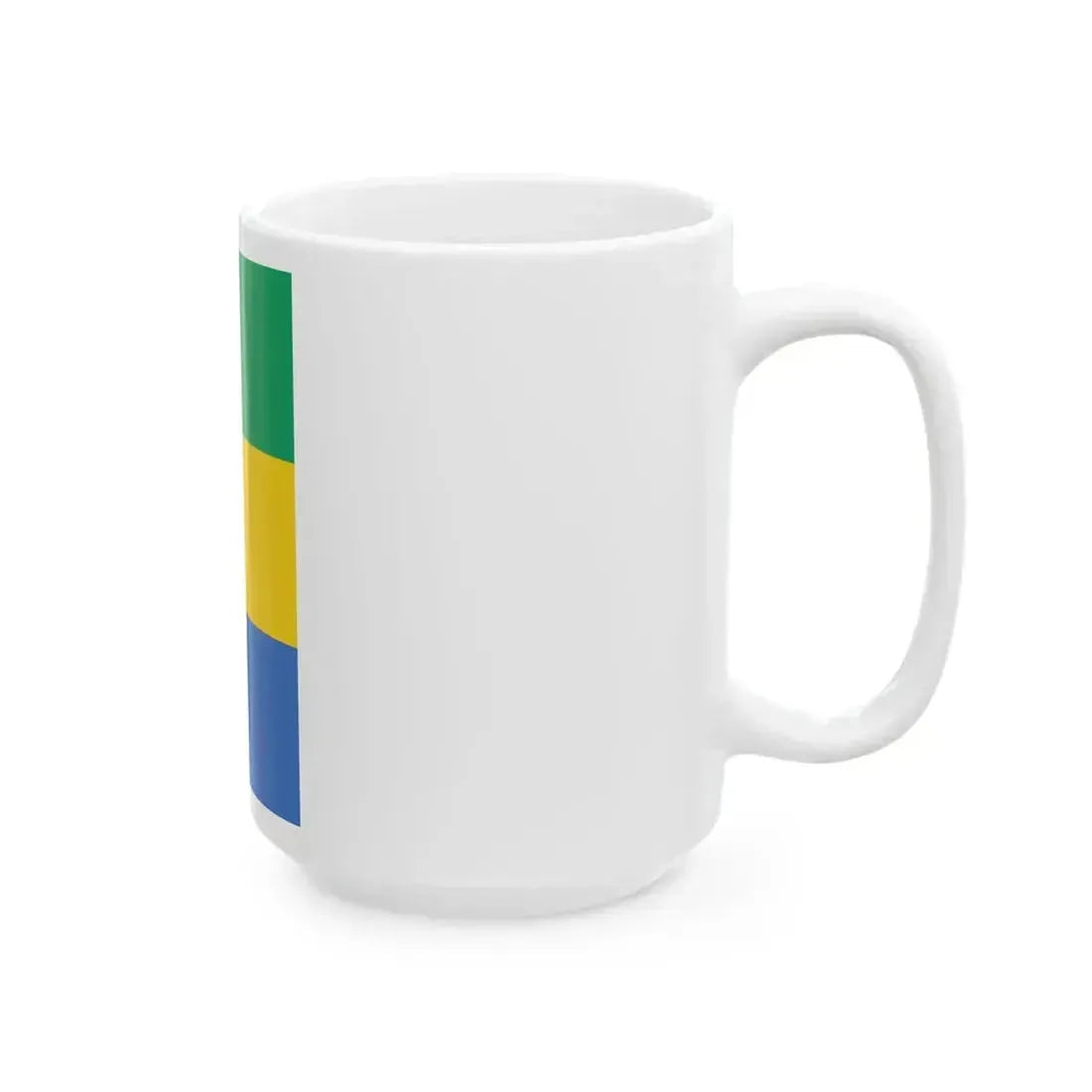 Flag of Gabon vertical (Gabon) White Coffee Mug - Go Mug Yourself