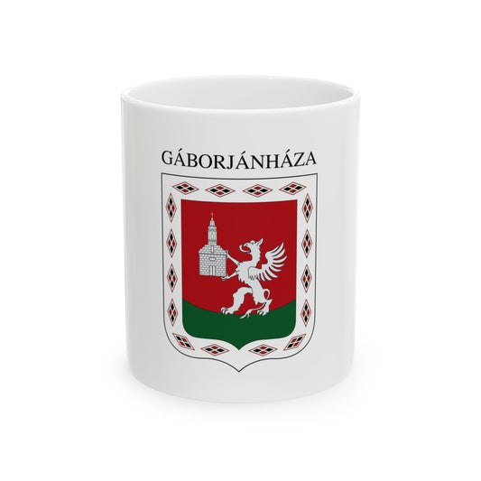Flag of Gaborjanhaza (Hungary) White Coffee Mug-11oz-Go Mug Yourself