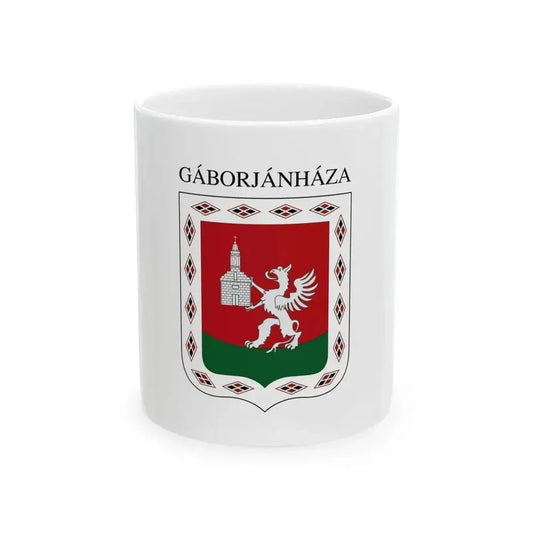 Flag of Gaborjanhaza (Hungary) White Coffee Mug 11oz - Go Mug Yourself