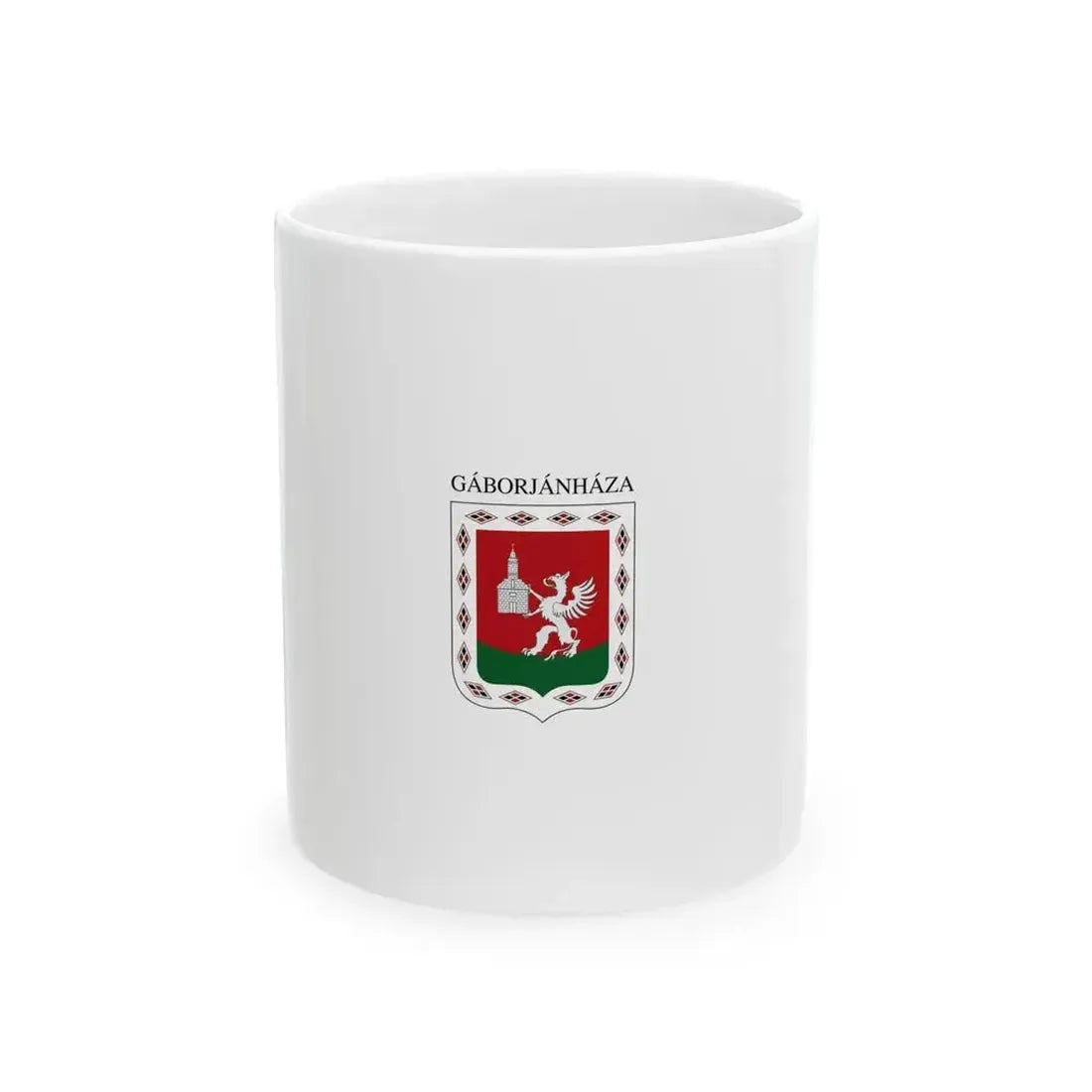 Flag of Gaborjanhaza vertical (Hungary) White Coffee Mug 11oz - Go Mug Yourself