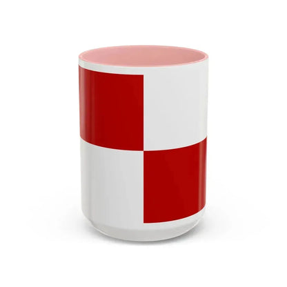 Flag of Gaeta Italy - Accent Coffee Mug 15oz Pink - Go Mug Yourself
