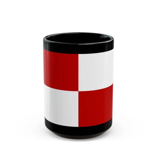 Flag of Gaeta Italy - Black Coffee Mug-15oz-Go Mug Yourself