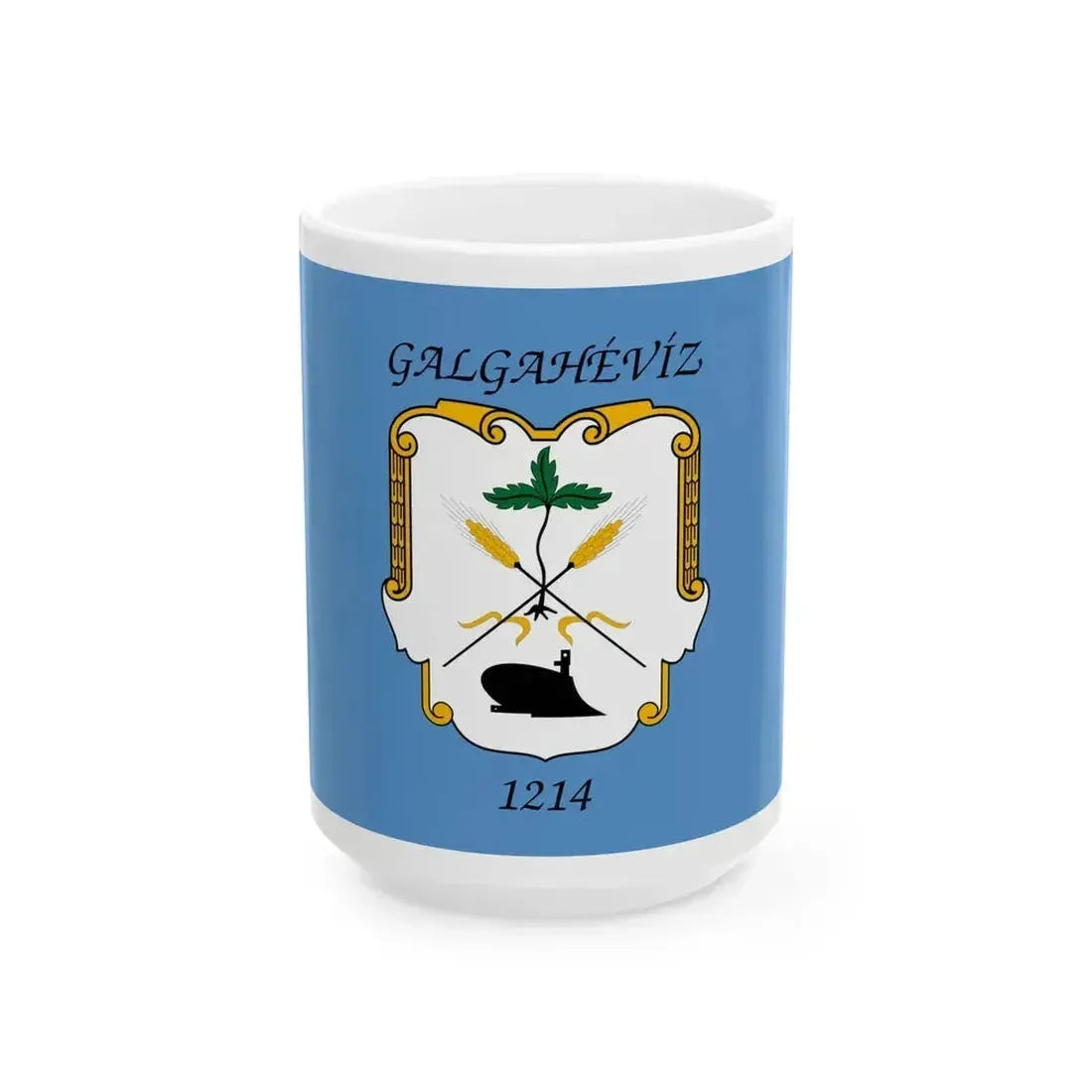 Flag of Galgaheviz (Hungary) White Coffee Mug 15oz - Go Mug Yourself