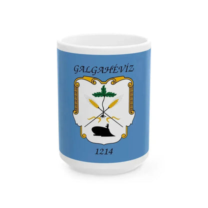Flag of Galgaheviz (Hungary) White Coffee Mug 15oz - Go Mug Yourself