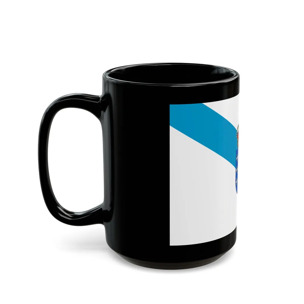 Flag of Galicia Spain - Black Coffee Mug-Go Mug Yourself