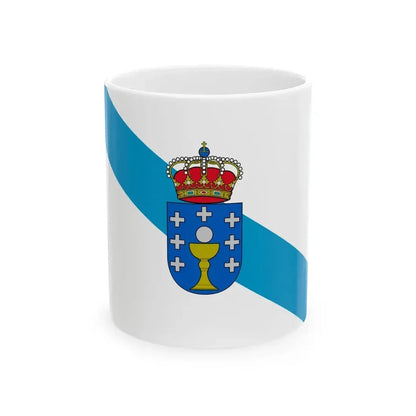 Flag of Galicia Spain - White Coffee Mug 11oz - Go Mug Yourself