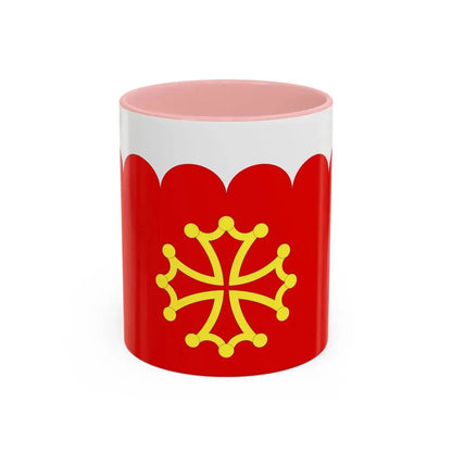 Flag of Gard France 2 - Accent Coffee Mug 11oz Pink - Go Mug Yourself
