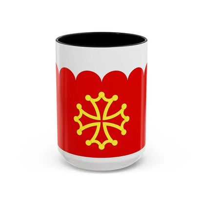 Flag of Gard France 2 - Accent Coffee Mug 15oz Black - Go Mug Yourself