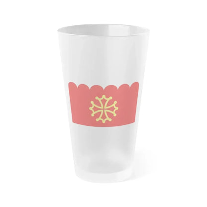 Flag of Gard France 2 - Frosted Pint Glass 16oz 16oz Frosted - Go Mug Yourself