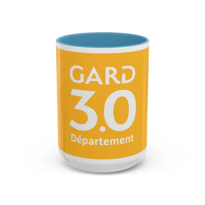 Flag of Gard France - Accent Coffee Mug 15oz Light Blue - Go Mug Yourself
