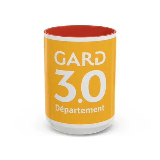 Flag of Gard France - Accent Coffee Mug 15oz Red - Go Mug Yourself