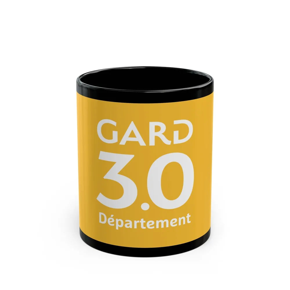 Flag of Gard France - Black Coffee Mug-11oz-Go Mug Yourself