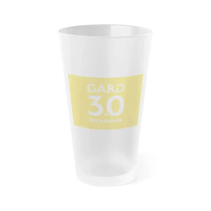 Flag of Gard France - Frosted Pint Glass 16oz 16oz Frosted - Go Mug Yourself