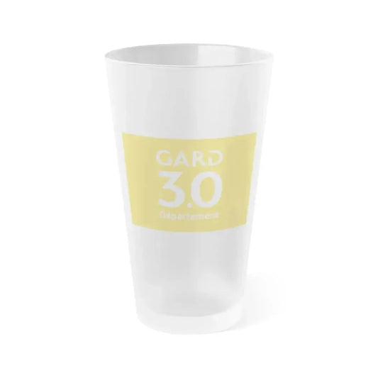 Flag of Gard France - Frosted Pint Glass 16oz 16oz Frosted - Go Mug Yourself
