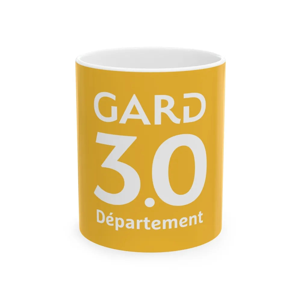 Flag of Gard France - White Coffee Mug-11oz-Go Mug Yourself