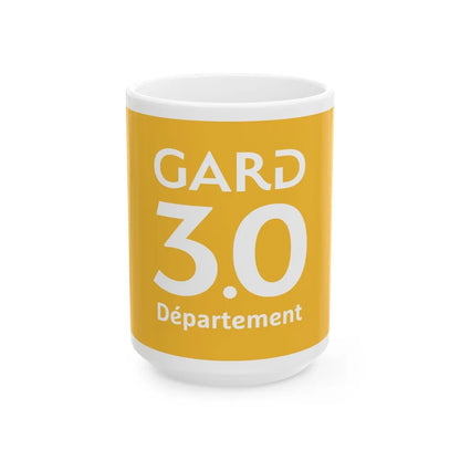 Flag of Gard France - White Coffee Mug-15oz-Go Mug Yourself