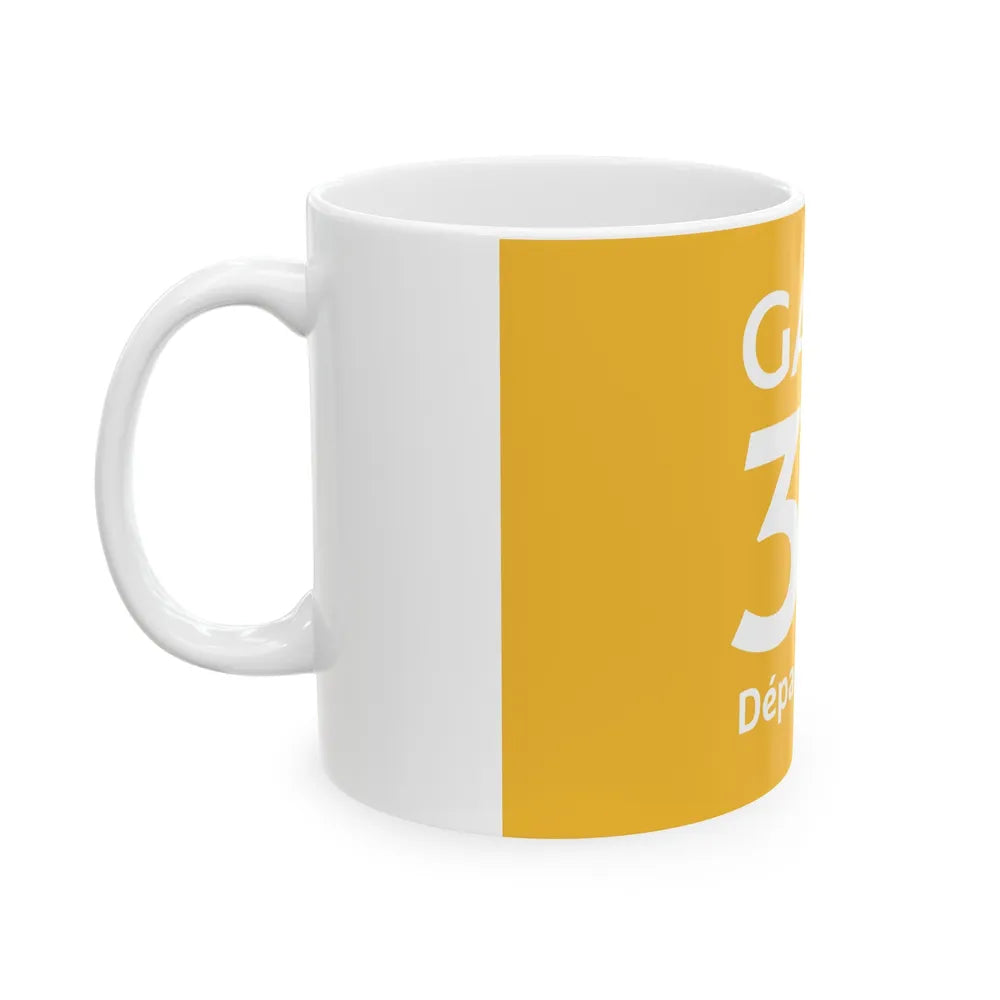 Flag of Gard France - White Coffee Mug-Go Mug Yourself