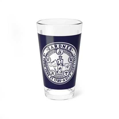 Flag of Gardner, Massachusetts - Pint Glass 16oz 16oz - Go Mug Yourself