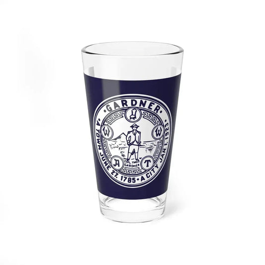 Flag of Gardner, Massachusetts - Pint Glass 16oz 16oz - Go Mug Yourself