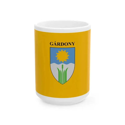 Flag of Gardony (Hungary) White Coffee Mug 15oz - Go Mug Yourself