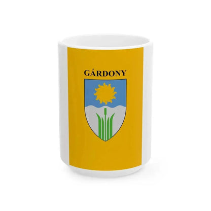 Flag of Gardony vertical (Hungary) White Coffee Mug 15oz - Go Mug Yourself