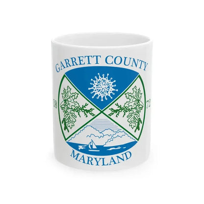 Flag of Garrett County Maryland (United States) White Coffee Mug 11oz - Go Mug Yourself
