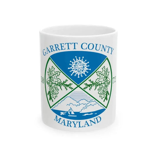 Flag of Garrett County Maryland (United States) White Coffee Mug 11oz - Go Mug Yourself