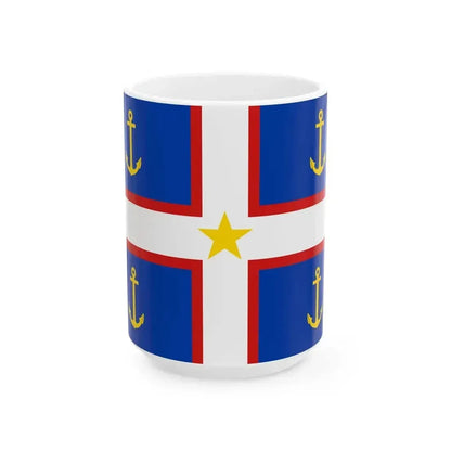 Flag of Gaspesie (Canada) White Coffee Mug 15oz - Go Mug Yourself