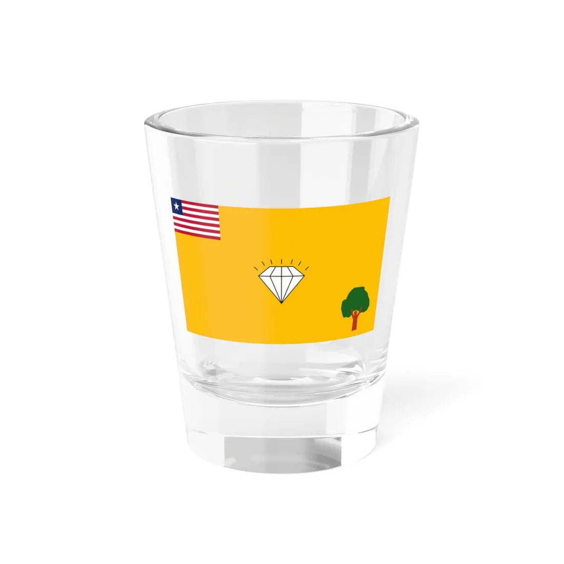Flag of Gbarpolu County (Liberia) Shot Glass 1.5oz 1.5oz - Go Mug Yourself