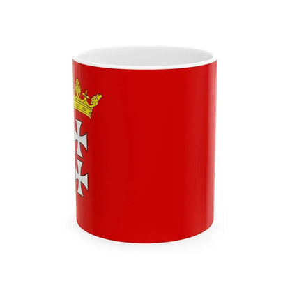Flag of Gdansk variant (Poland) White Coffee Mug 11oz - Go Mug Yourself
