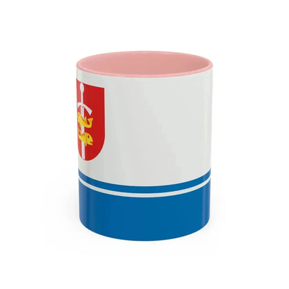 Flag of Gdynia Poland - Accent Coffee Mug 11oz Pink - Go Mug Yourself