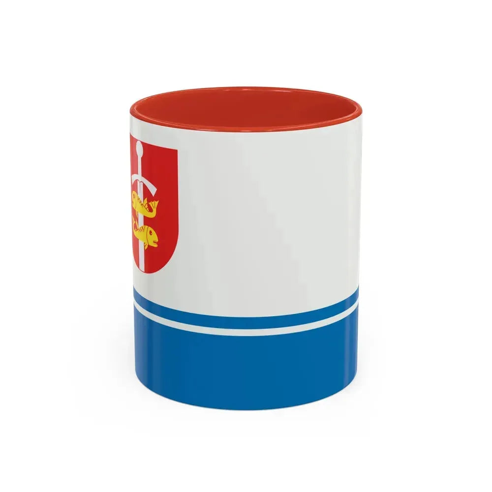 Flag of Gdynia Poland - Accent Coffee Mug 11oz Red - Go Mug Yourself