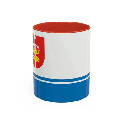 Flag of Gdynia Poland - Accent Coffee Mug 11oz Red - Go Mug Yourself