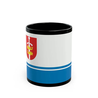 Flag of Gdynia Poland - Black Coffee Mug-11oz-Go Mug Yourself