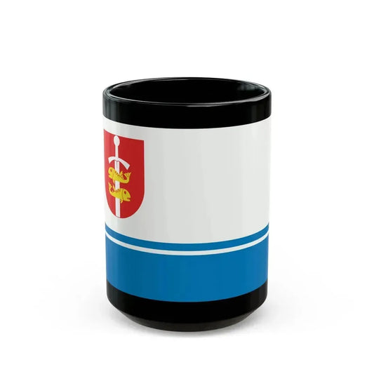 Flag of Gdynia Poland - Black Coffee Mug 15oz - Go Mug Yourself