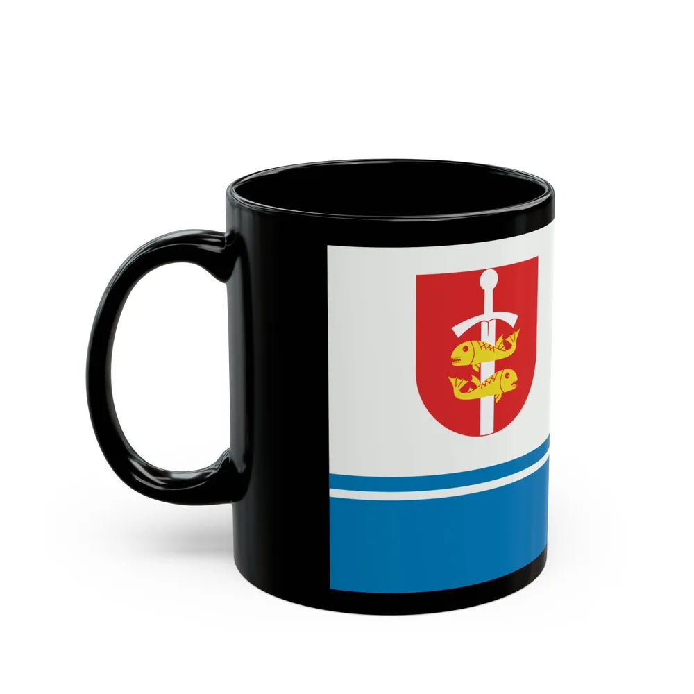 Flag of Gdynia Poland - Black Coffee Mug-Go Mug Yourself