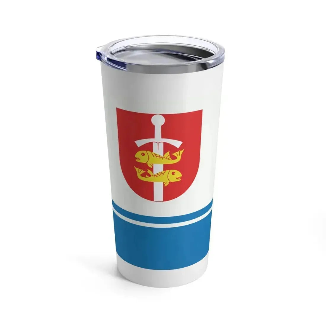 Flag of Gdynia Poland - Tumbler 20oz - Go Mug Yourself