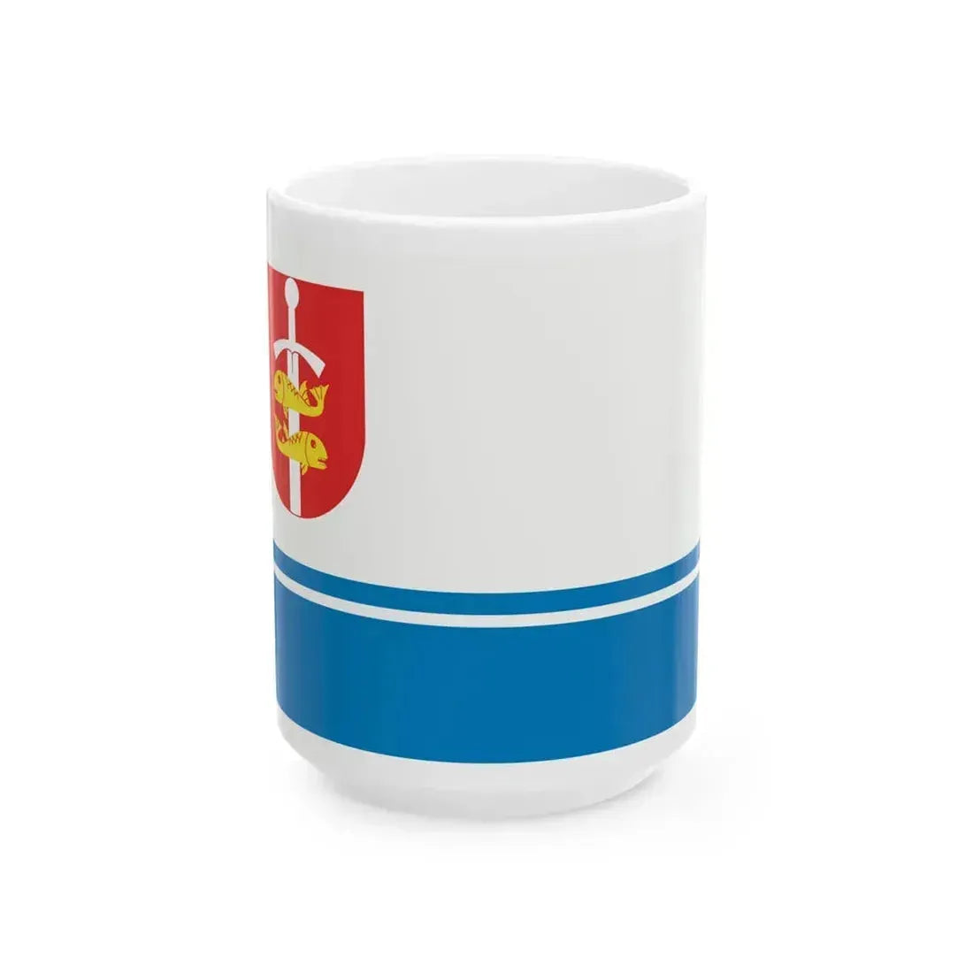 Flag of Gdynia Poland - White Coffee Mug 15oz - Go Mug Yourself