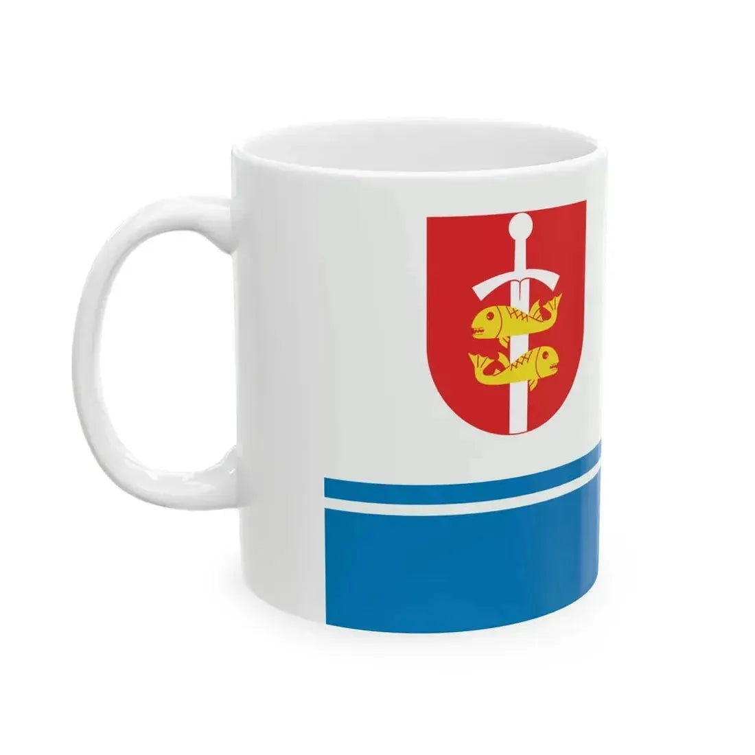 Flag of Gdynia Poland - White Coffee Mug - Go Mug Yourself