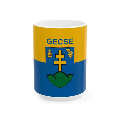 Flag of Gecse (Hungary) White Coffee Mug 15oz - Go Mug Yourself