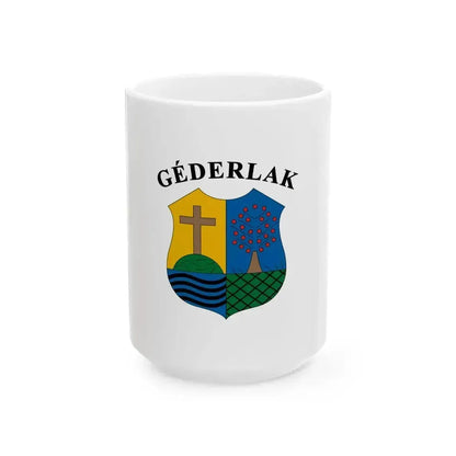 Flag of Gederlak (Hungary) White Coffee Mug 15oz - Go Mug Yourself