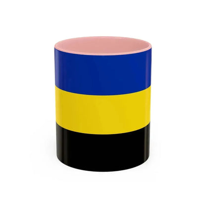 Flag of Gelderland Netherlands - Accent Coffee Mug 11oz Pink - Go Mug Yourself