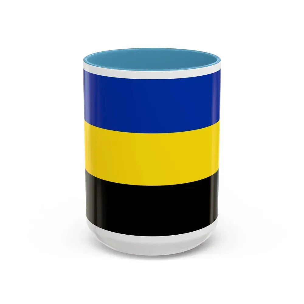 Flag of Gelderland Netherlands - Accent Coffee Mug 15oz Light Blue - Go Mug Yourself