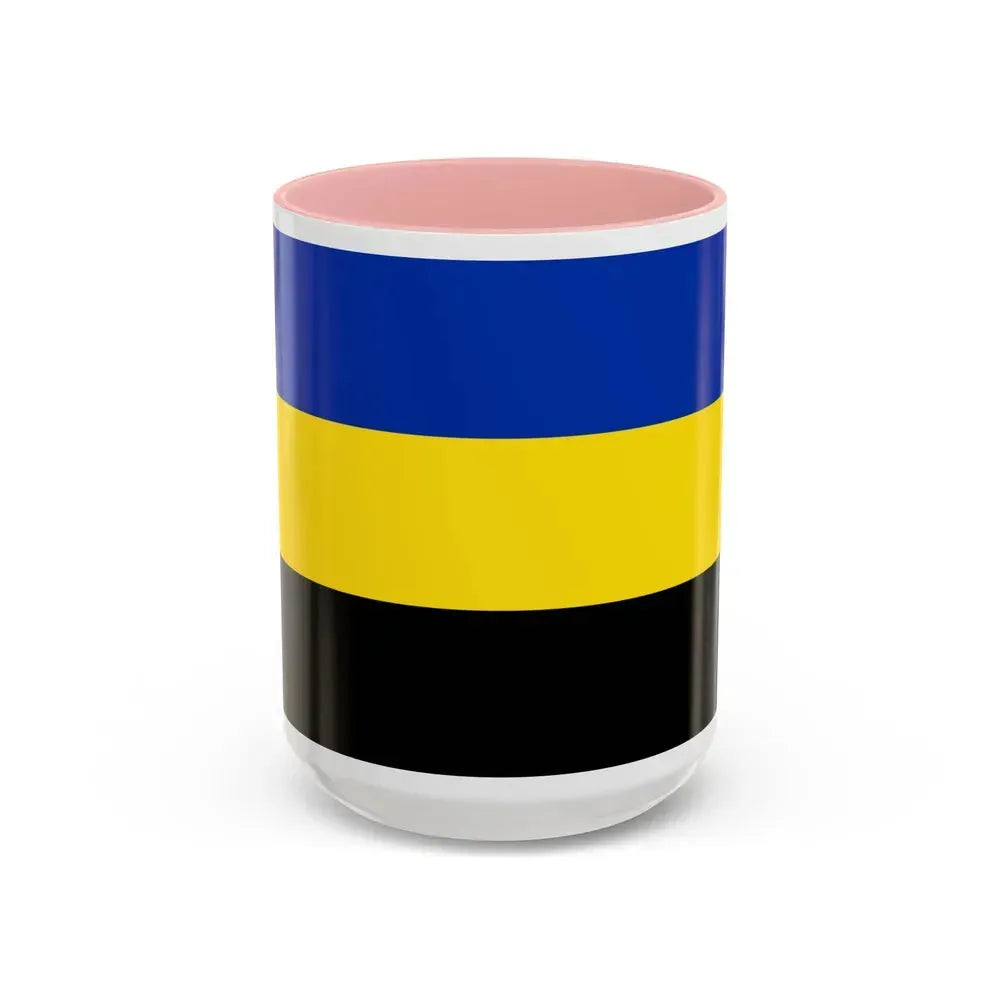 Flag of Gelderland Netherlands - Accent Coffee Mug 15oz Pink - Go Mug Yourself