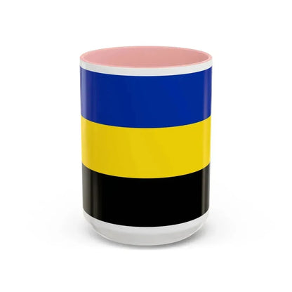 Flag of Gelderland Netherlands - Accent Coffee Mug 15oz Pink - Go Mug Yourself