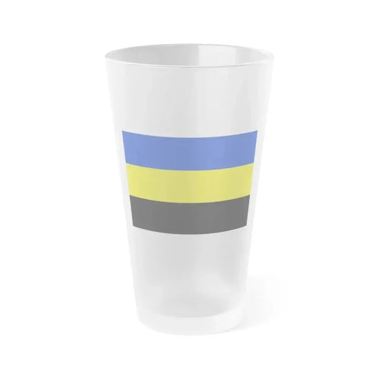 Flag of Gelderland Netherlands - Frosted Pint Glass 16oz 16oz Frosted - Go Mug Yourself