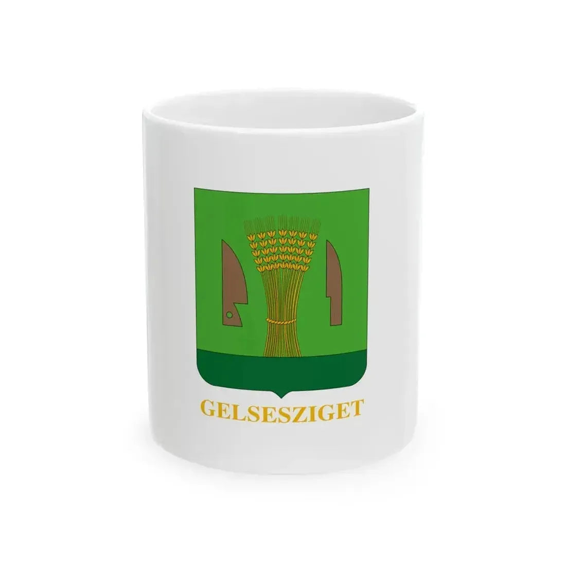 Flag of Gelsesziget (Hungary) White Coffee Mug 11oz - Go Mug Yourself