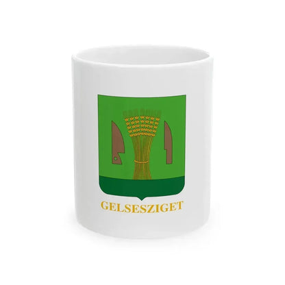 Flag of Gelsesziget (Hungary) White Coffee Mug 11oz - Go Mug Yourself