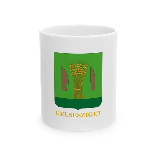 Flag of Gelsesziget (Hungary) White Coffee Mug 11oz - Go Mug Yourself