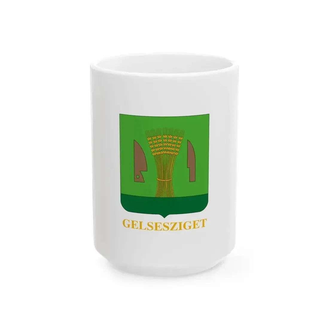Flag of Gelsesziget (Hungary) White Coffee Mug 15oz - Go Mug Yourself